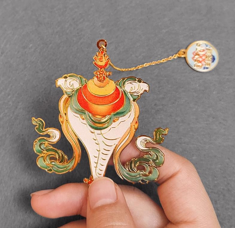 藏式八吉祥・白海螺金属书签
